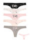 Βαμβακερά Γυναικεία String MultiPack Pink