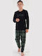 Vienetta Secret Kids' Pajamas Winter Fleece Black