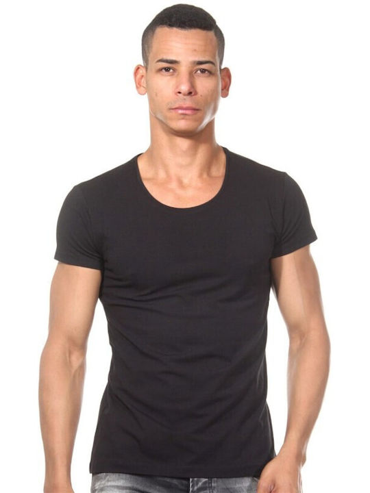 Darkzone Men's Undershirt Short-sleeved BLACK