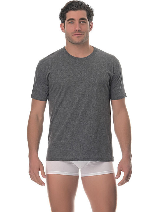 Lido Underwear Ανδρική Φανέλα Κοντομάνικη ΑΝΘΡΑΚΙ