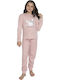 Happy Touch Kinder Schlafanzug Winterlich Pink