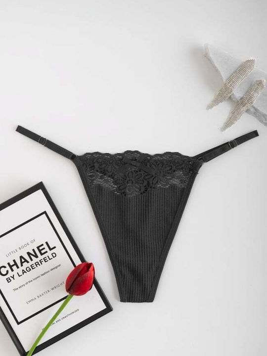 Γυναικείο String Μαύρο
