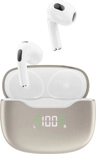 Dudao U15N In-ear Bluetooth Handsfree Ακουστικά με Θήκη Φόρτισης Λευκά
