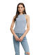 Rut & Circle Rut Femei Fără mâneci Pulover Sleeveless Knitted Blouse - Light Blue