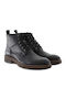 Leder Schwarz Herrenstiefel mit Reißverschluss