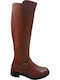 Damenstiefel mit Gummizug Tabac Braun