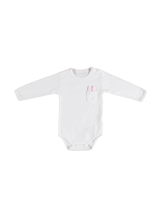 Biorganic Baby Bodysuit Set Long-Sleeved White