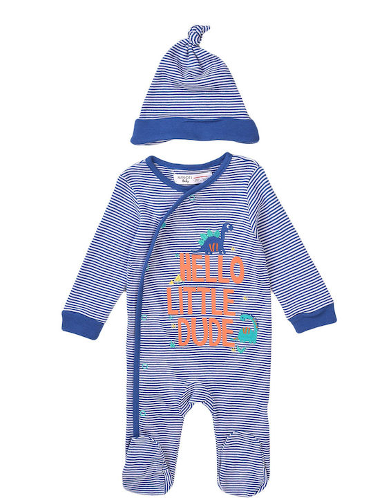 Minoti Set Baby Strampler Blau