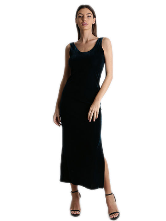 Chica Midi Evening Dress Velvet Green