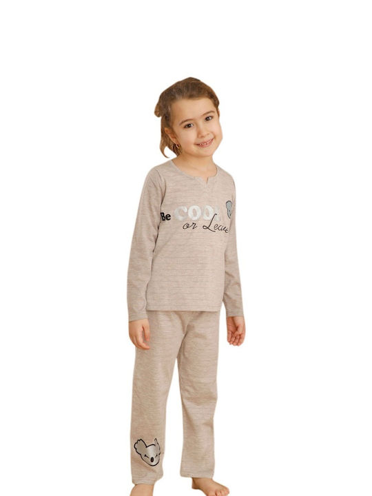 Sexen Set Top & Bottom Kids Cotton Pyjamas Gray