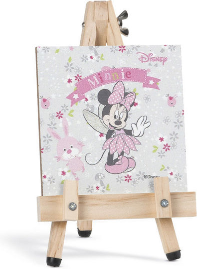 Christening Favor with Small Frame Minnie Mouse made of Wood