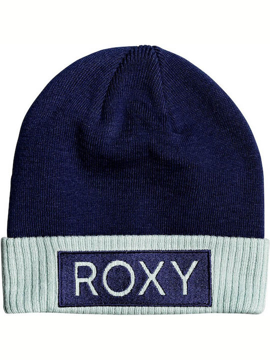Valley Beanie Unisex Σκούφος Πλεκτός σε Μπλε χρώμα