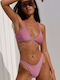 Set Bikini Τριγωνάκι Ψηλόμεσο Ροζ