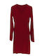 Fashion Vibes Midi Kleid mit Schlitz Red