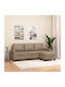 vidaXL Three-Seater Artificial Leather Couch Brown 198x77x80 cm