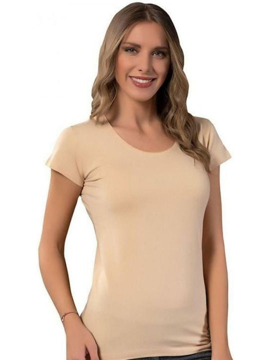 Mâneca scurta Beige Tricou pentru femei