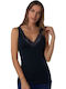 Women's T-Shirt with Spaghetti Strap Dark Blue