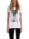Women's T-shirt Polka Dot White