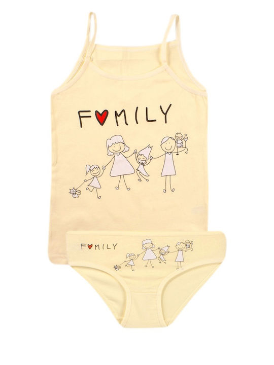 Donella Kids' Set Brief with Undershirt Yellow ...