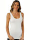 Women's T-Shirt with Spaghetti Strap White