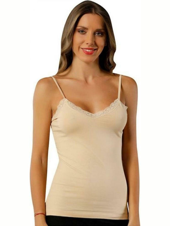 Siyah Inci Cu Bretele Bez. Tricou pentru femei