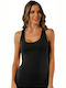 Women's T-Shirt with Spaghetti Strap Charcoal.
