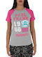 Women's Blouse Cotton Short Sleeve Gray