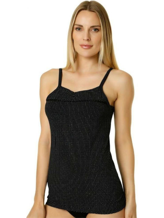 Sexen mit Spaghetti-Träger Black Damen T-Shirt