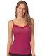 Women's T-Shirt with Spaghetti Strap Bordeaux