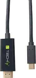 Techly IADAP USBC-HDMI2TY HDMI 2.0 HDMI male - HDMI male 2m Μαύρο