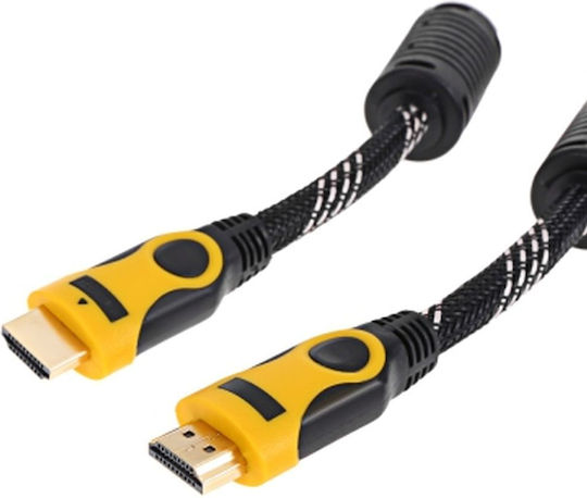 HDMI 2.0 Premium Hochgeschwindigkeits 4K 60Hz HDR Geflochtenes HDMI-Kabel HDMI-Stecker - HDMI-Stecker 15m Schwarz