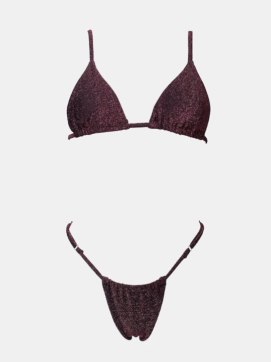 Bikini Set Triangle with Removable Padding Pink