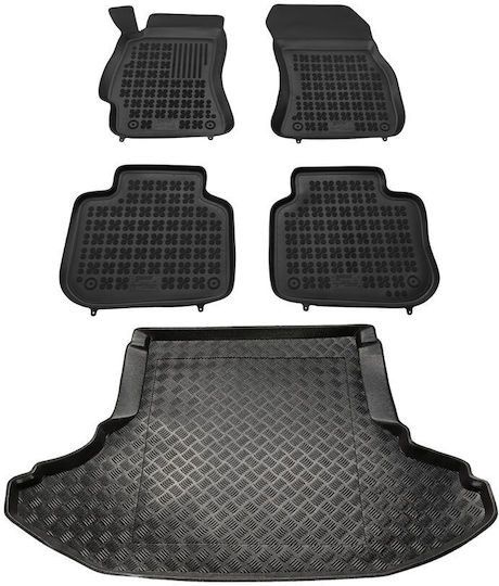 Rezaw Plast Set of Front and Rear Mats 5pcs for Mercedes-Benz V Subaru Legacy 2009 2014 Black