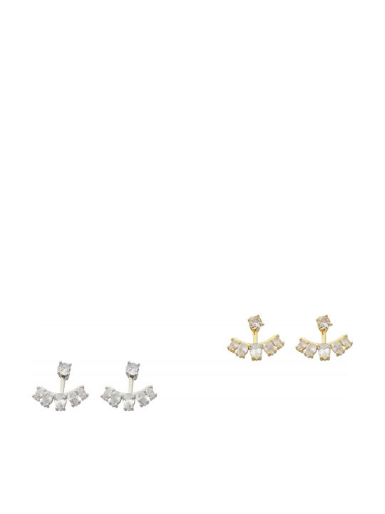 Ro-Ro Accessories Earrings Ear Jackets made of Silver with Stones