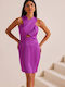 Mind Matter Mini Abendkleid Satin Fuchsia