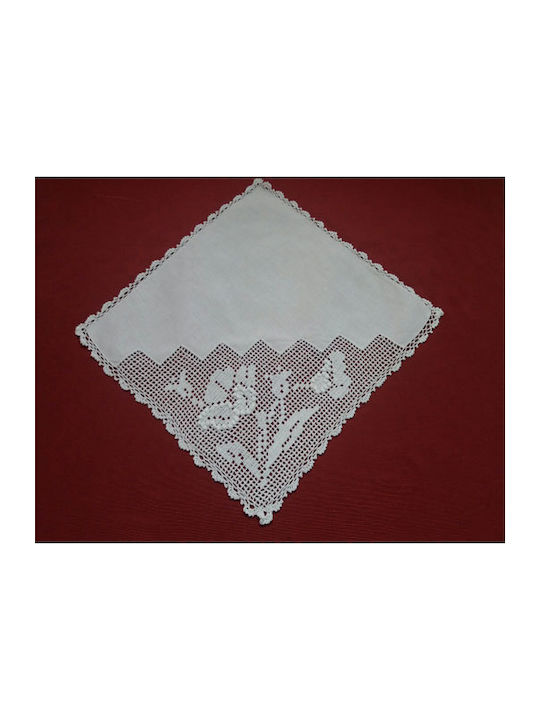 VS Home Checkered Knitted White 30x30cm