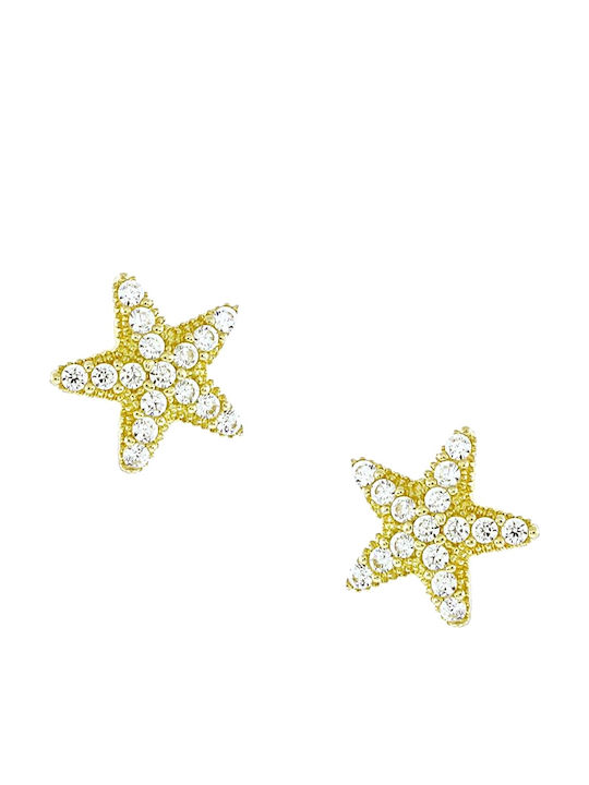 Art d or Earrings made of White Gold with Stones