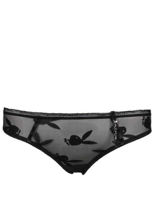 Playboy Damen Slip Schwarz