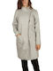 Вълна Дамско light grey Полупалто с копчета