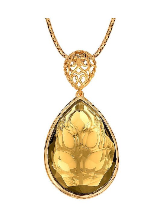 Citrine Colier Placat cu aur