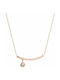 Kritsimis Necklace with Pink Gold Plating with Zircon