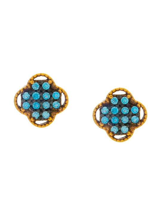 Vitopoulos Earrings Gold Plated with Stones