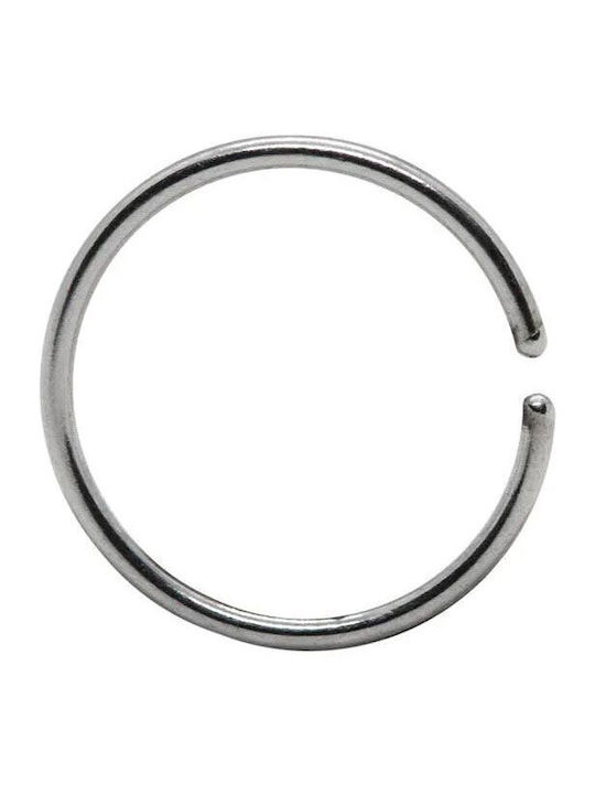Piercing.gr Nose Hoop Earring Made of Steel 10 x 10mm Silver