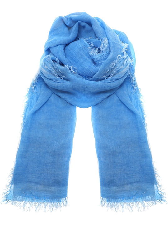 Folli Follie Damen Seiden Schal Blau