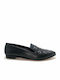 Leather Women's Moccasins in Black Color