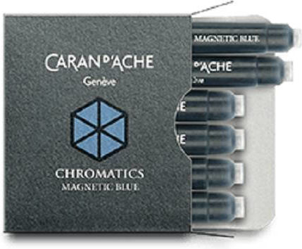 Caran D'ache 6 Ανταλλακτικά Μελάνια για Πένα Μπλε