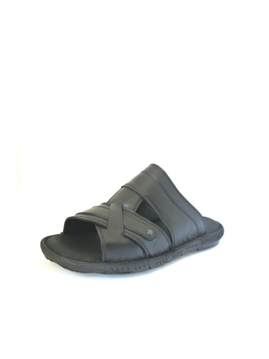 Gale Leder Herrensandalen in Schwarz Farbe