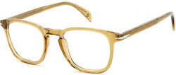 David Beckham Herren Acetat Brillengestell Beig...