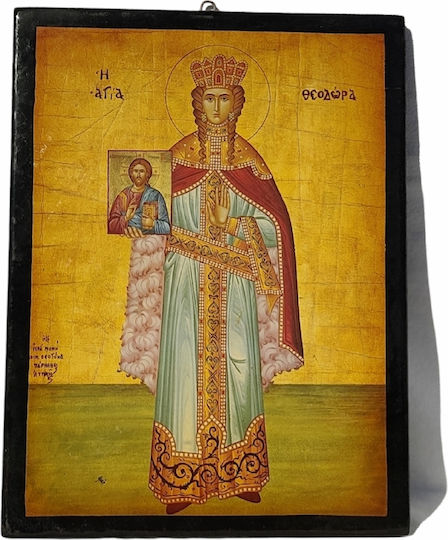 Άγιον Όρος Χαϊτίδης Εικόνα Άγιοι Θεόδωροι Ξύλινη 26x20εκ.