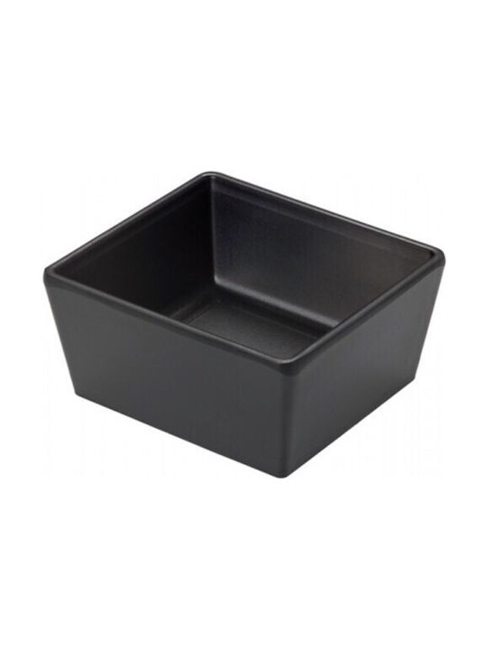 Leone Serving Bowl Square made of Melamine Black 10.6x9.6cm